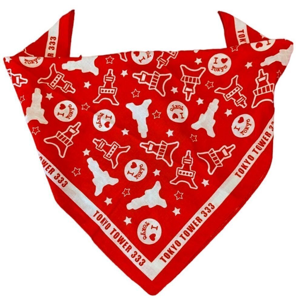 Tokyo Tower 333 Architecture‎ I love Tokyo Handkerchief Bandana Eiffel Tower